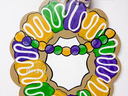 Mardi Gras King Cake Doorhanger Hot on Sale