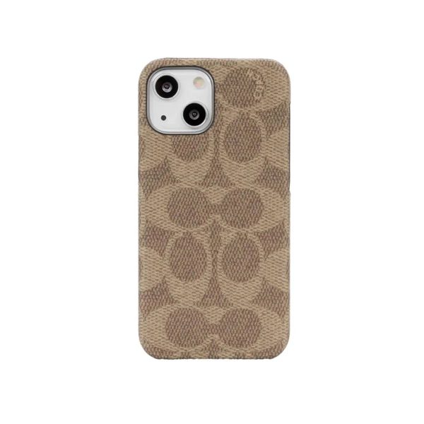 Coach Slim Wrap Case for iPhone 12 13 Series (Signature C Khaki) Online Sale