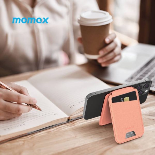 Momax Magnetic Wallet stand with Card Holder Online now