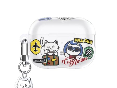 Case Studi Airpods Travel Cat Case for AirPods Pro 2 (Matte Clear) on Sale