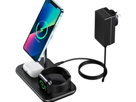 Choetech 3-in-1 Magnetic Wireless Charging Station T589-F (Black) Supply