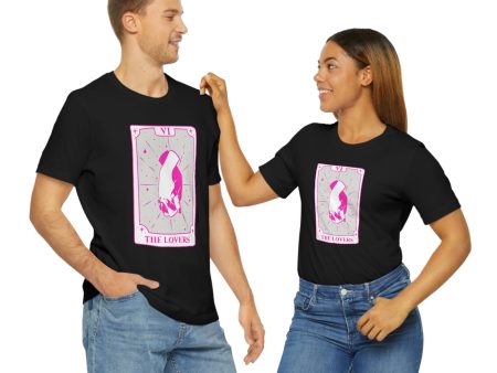 The Lovers in hot pink (Unisex Tee For Sale