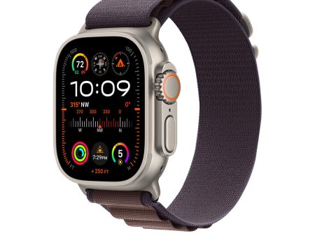 Apple Watch Ultra 2 GPS + Cellular, 49mm Titanium Case with Indigo Alpine Loop – MREW3 (Large) Hot on Sale