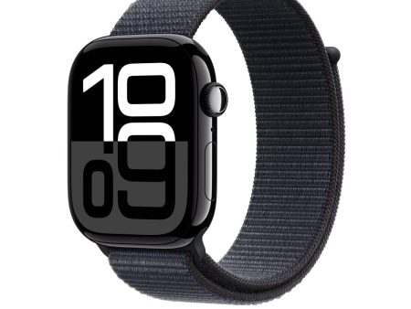 Apple Watch Series 10 GPS, 46 mm Jet Black Aluminium Case with Ink Sport Loop – MWWR3 Discount