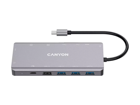 Canyon Hub DS-12 13 in 1 USB-C Grey For Discount