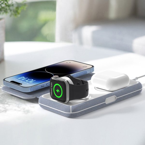 Choetech 3-in-1 MFM & MFI Wireless Charger with MagSafe T324 (Blue) Sale