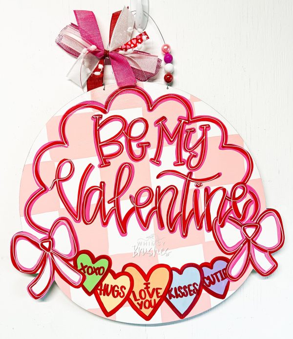 Checkered Scalloped Valentine Doorhanger Online Sale