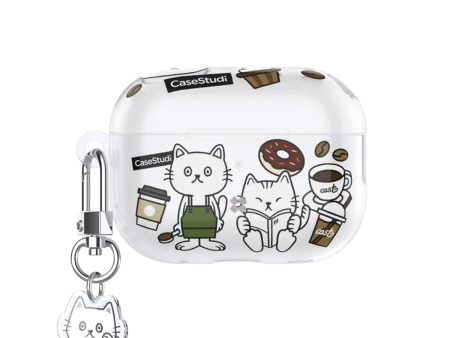 Case Studi Airpods Coffee Cat Case for AirPods Pro 2 (Matte Clear) For Cheap