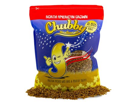 2.5Lbs Chubby North American Dried Mealworms (Montreal Grown) Non-GMO For Discount