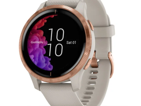 Garmin Venu® Smartwatch - Light Sand Rose Gold Hot on Sale