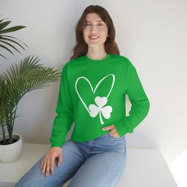 St. Patrick s Day Love & Clover Crewneck Sweatshirt For Cheap