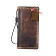 ARICHI Handmade Waxed Leather Phone Case with White Hand Stitching - Fits Samsung Galaxy S25, S24, S23, Z Fold Sale