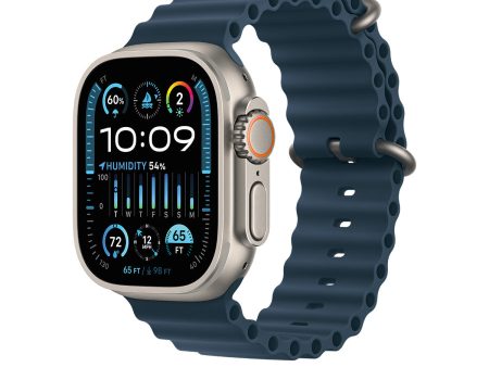 Apple Watch Ultra 2 GPS + Cellular, 49mm Titanium Case with Blue Ocean Band – MREG3 Hot on Sale