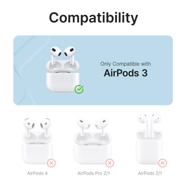 AirPods (Gen 3) - 100M Waterproof Total Protection Case + Carabiner Supply