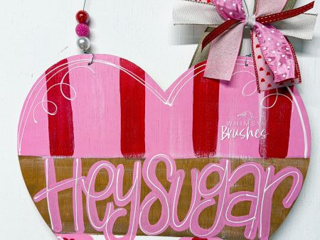 Striped Daisy Heart Doorhanger Fashion