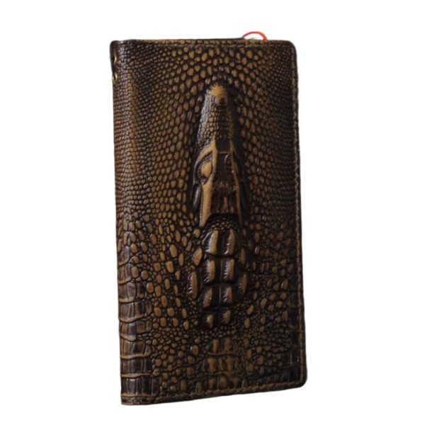 ARICHI Genuine Leather Samsung Galaxy Case – Crocodile Embossed Design Wallet Book Style Cover for S25, S24, S23, S22, S21, Note 20, A71, A53, A12 For Discount