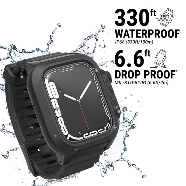 Apple Watch Series 9 8 7, 45mm - 100m Waterproof, Total Protection Case + Band on Sale