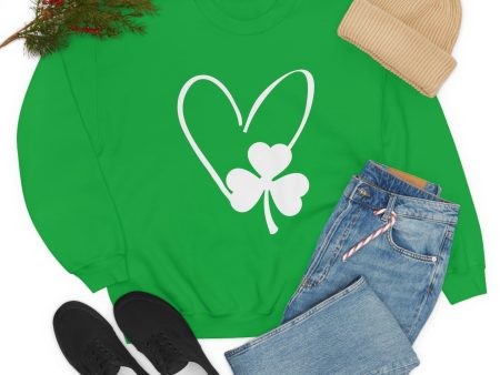 St. Patrick s Day Love & Clover Crewneck Sweatshirt For Cheap