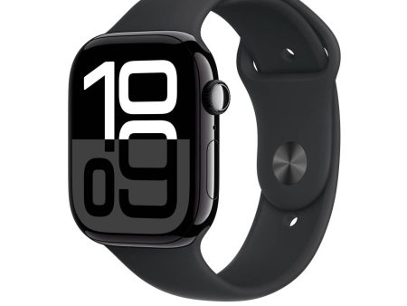 Apple Watch Series 10 GPS, 46 mm Jet Black Aluminium Case with Black Sport Band – MWWQ3 (M L) Online Sale