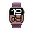 Apple Watch Series 10 GPS, 46 mm Rose Gold Aluminium Case with Plum Sport Loop – MWWV3 Sale