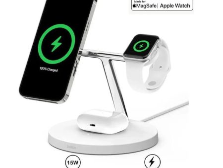 Belkin BOOST CHARGE PRO 3-in-1 Wireless Charger with MagSafe Online Hot Sale