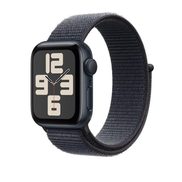 Apple Watch Series SE 2nd Gen GPS, 44mm Midnight Aluminium Case with Ink Sport Loop – MXEP3 (2024) Online now