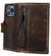 ARICHI Handmade Waxed Leather Phone Case with White Hand Stitching - Fits Samsung Galaxy S25, S24, S23, Z Fold Sale