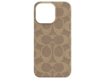 Coach Slim Wrap Case for iPhone 12 13 Series (Signature C Khaki) Online Sale