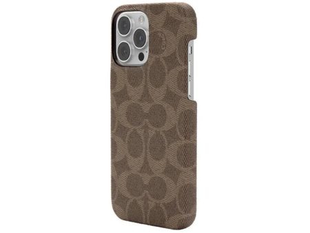 Coach Slim Wrap Case for iPhone 13 14 Series (Signature C Tan) Online now