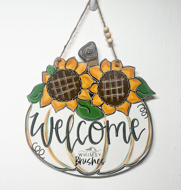 Sunflower Pumpkin Doorhanger Supply