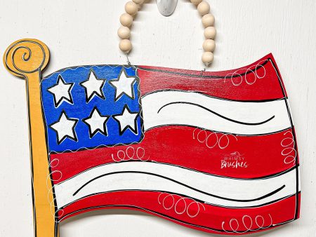 American Flag Pole Doorhanger Fashion