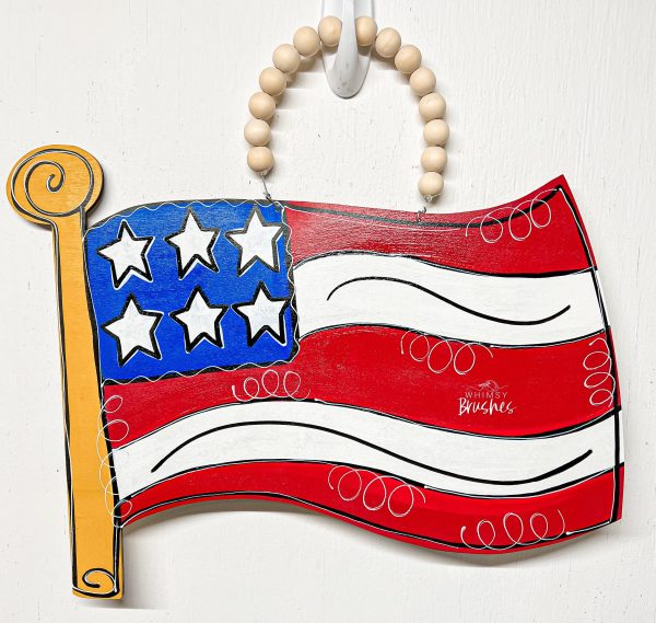 American Flag Pole Doorhanger Fashion