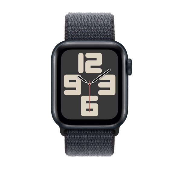 Apple Watch Series SE 2nd Gen GPS, 44mm Midnight Aluminium Case with Ink Sport Loop – MXEP3 (2024) Online now