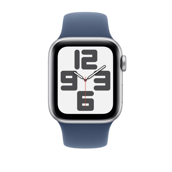 Apple Watch Series SE 2nd Gen GPS, 44mm Silver Aluminium Case with Denim Sport Band – MXER3 (M L) 2024 Online now