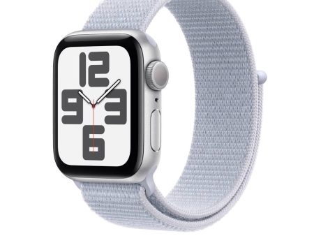 Apple Watch Series SE 2nd Gen GPS, 40mm Silver Aluminium Case with Blue Cloud Sport Loop – MXEE3 (2024) Sale