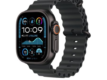 Apple Watch Ultra 2 GPS + Cellular, 49mm Black Titanium Case with Black Ocean Band – MX4P3 For Cheap