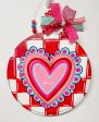 Checkered Scalloped Heart Round Online Sale