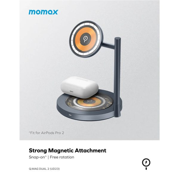 Momax Q.Mag Dual2 15W Dual Magnetic Wireless Charger (UD23) Online Hot Sale