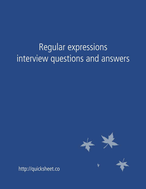 Regular expressions interview questions and answers Online Hot Sale