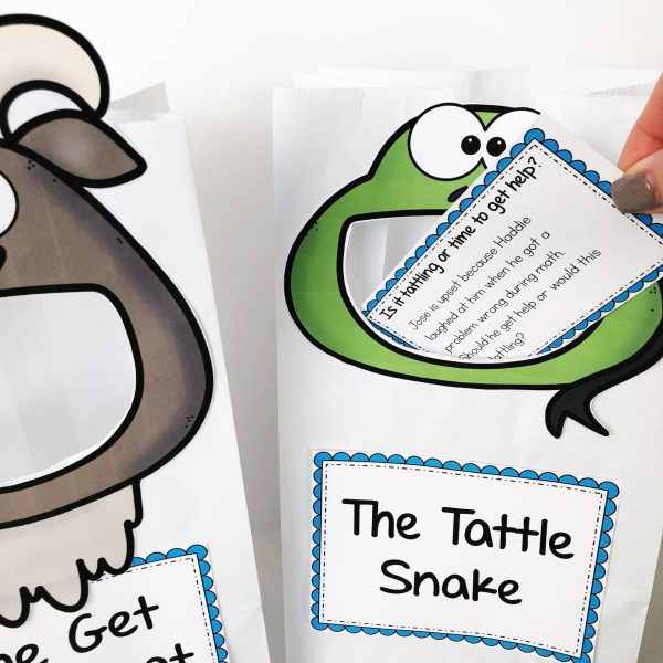 Tattling Activity Sort and Story Book for Elementary School Counseling on Sale