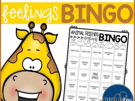 Animal Feelings Bingo Game - Emotions - Elementary School Counseling Online Hot Sale