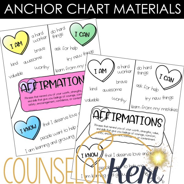 Affirmations Valentine s Day Counseling Activity: Counseling Lesson Cheap