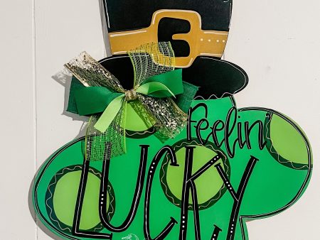 Top Hat Shamrock Doorhanger Online Hot Sale