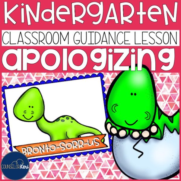 Apologizing Classroom Guidance Lesson for Early Elementary School Counseling For Sale