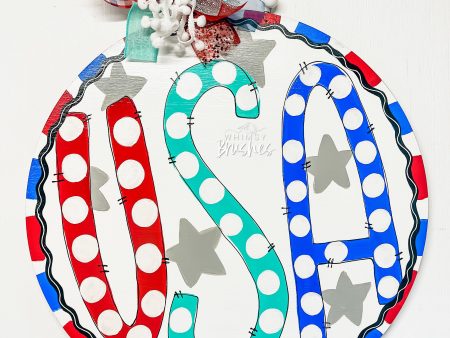 USA Patriotic Round Doorhanger Online