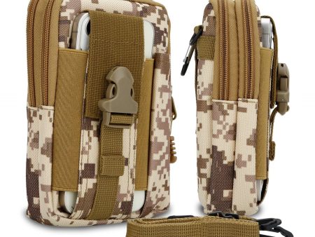 Cadorabo Taktische Handytasche -Molle-EDC-Tasche kompatibel mit LG K4 2016 mit Schultergurt -Handyhalter, Militär Gürteltasche, Hüfttasche Online now