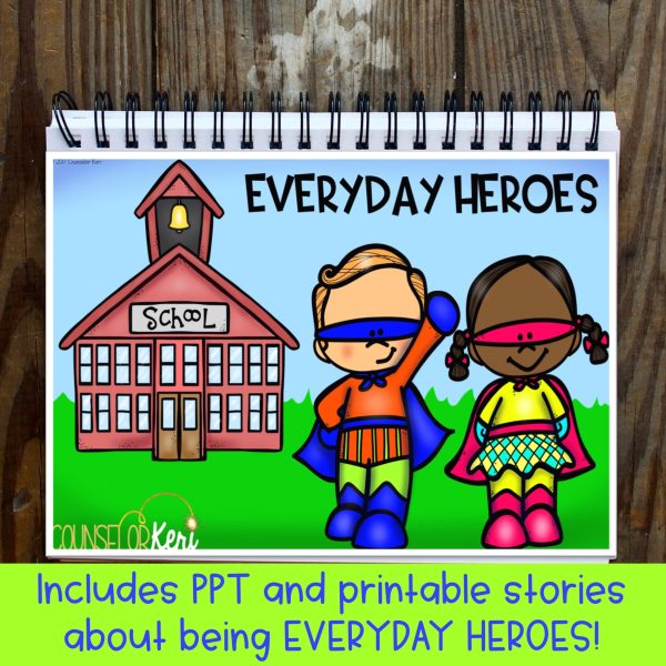 Super Hero Themed Classroom Guidance Lesson Bundle Unit for Early Elementary School Counseling on Sale