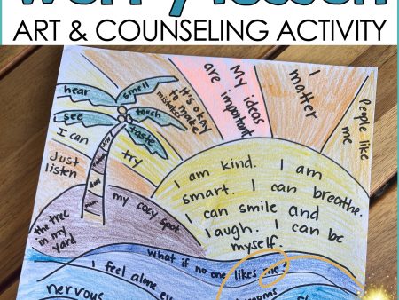 Worry Counseling Lesson Plans: Grounding and Self Talk Worry Art Activity Supply