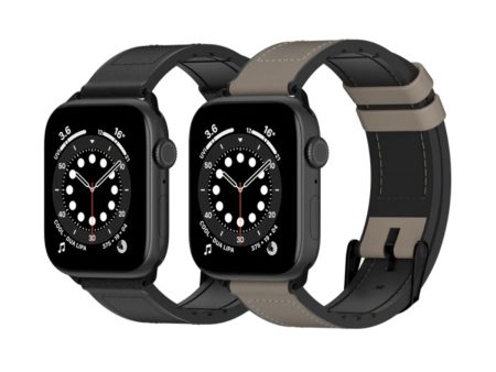 SwitchEasy Hybrid Leather Watch Band For Apple Watch 1 to 6 SE(38 40 42 44mm), 7(41 45 49mm) Discount