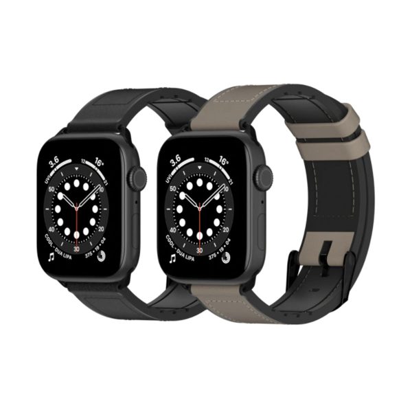 SwitchEasy Hybrid Leather Watch Band For Apple Watch 1 to 6 SE(38 40 42 44mm), 7(41 45 49mm) Discount